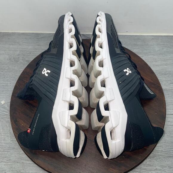 On Cloudswift Mens Size 13 Black White Athletic Running Walking Shoes Sneakers
